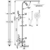 Ikon Kara Multifunction Rail Shower Set Chrome